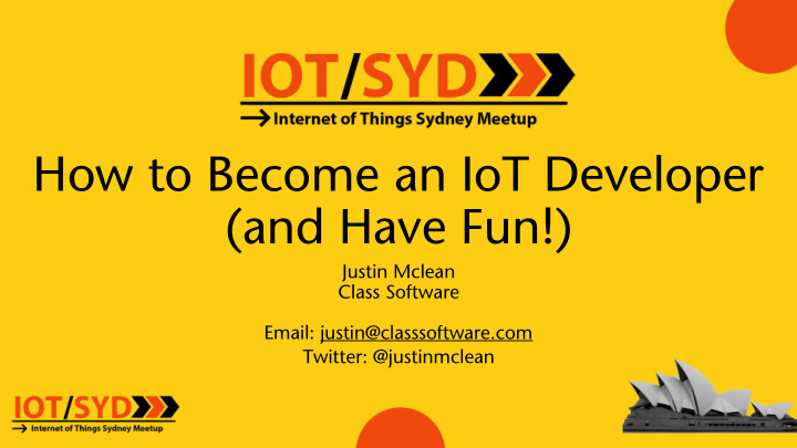 how to become an iot developer and have fun