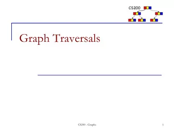 Graph Traversals  CS200 - Graphs  1  Tree traversal reminder  Pre order  A  A B D G H C E F I  In