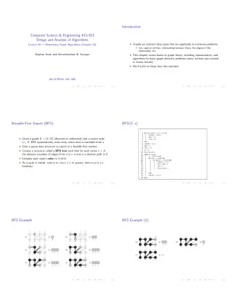 Introduction  Computer Science &amp; Engineering 423/823  Design and Analysis of Algorithms I