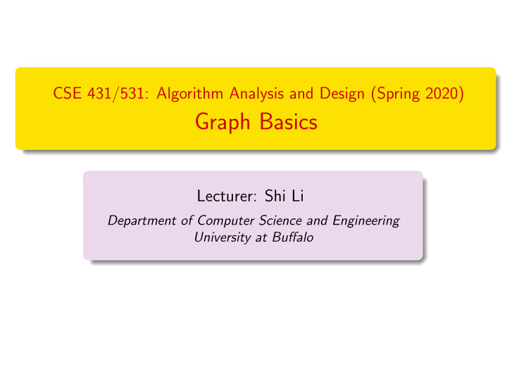 graph basics