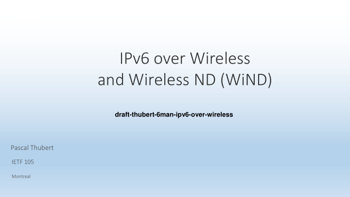 and wireless nd wind