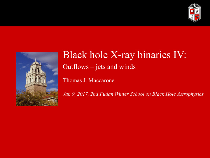 black hole x ray binaries iv