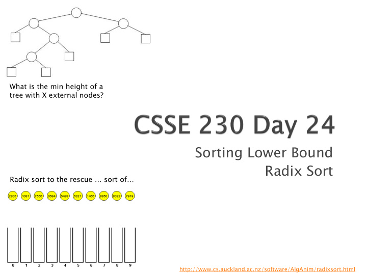 sorting lower bound radix sort