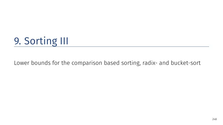 9 sorting iii