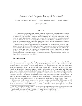 access to a function f . The tester has to accept with probability at least 2 / 3 if f belongs to