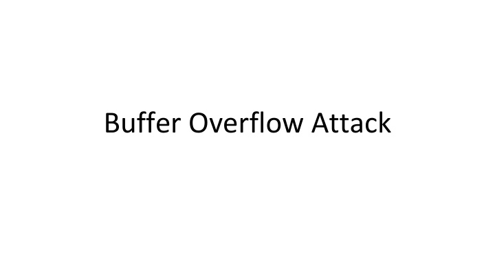 buffer overflow attack outline