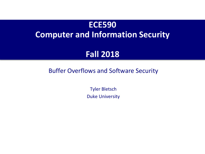 ece590 computer and information security fall 2018