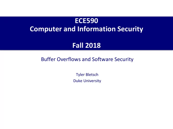 ece590 computer and information security fall 2018