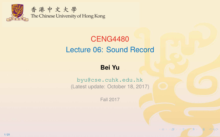 ceng4480 lecture 06 sound record