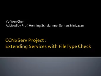 Yu-Wen Chen  Advised by Prof. Henning Schulzrinne, Suman Srinivasan  Goal: Integrate Xuggler