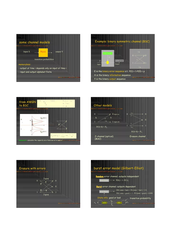 some channel models