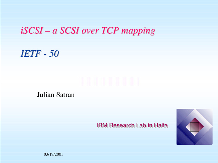 iscsi a scsi over tcp mapping a scsi over tcp mapping