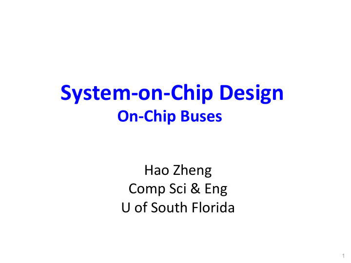 system on chip design