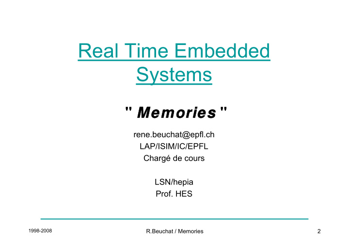 real time embedded systems