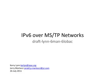 IPv6overMS/TPNetworks  dra4lynn6man6lobac