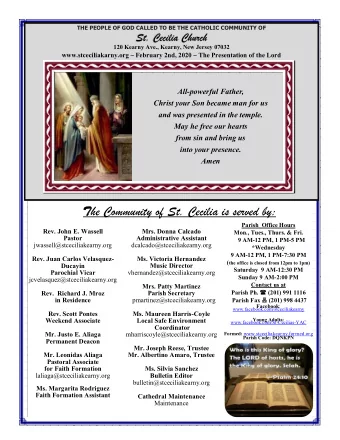 Par  Paris  ish Sta  Statement  ement  We, the peo  We,  eople  le of  of God  od called  alled to