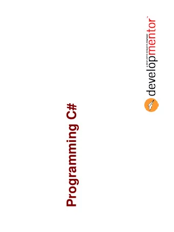 Programming C#  Course prerequisites    Programming experience required   in some high-level