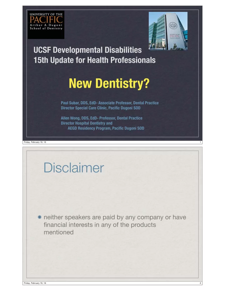 disclaimer