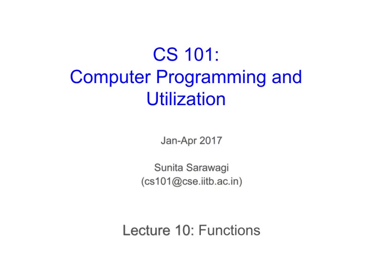 cs 101 computer programming and utilization about these