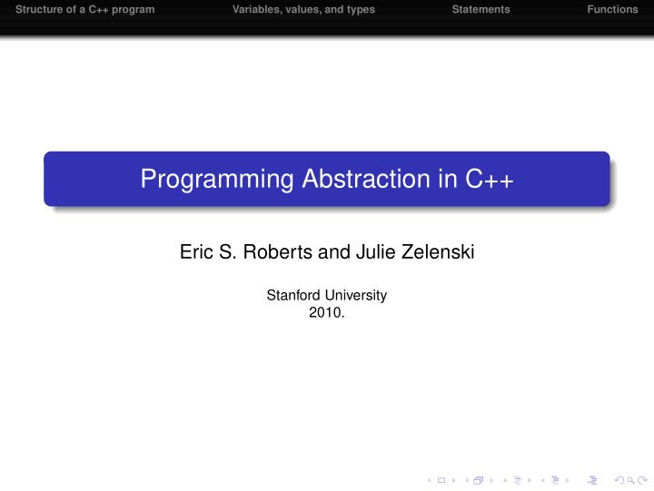 programming abstraction in c