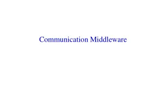 Communication Middleware  Software Layers  1.1  A distributed system organized as middleware.  Note