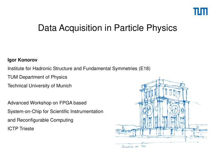 data acquisition in particle physics