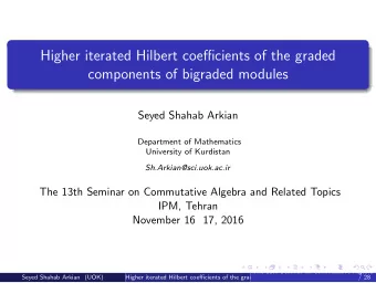 Higher iterated Hilbert coefficients of the graded  components of bigraded modules  Seyed Shahab