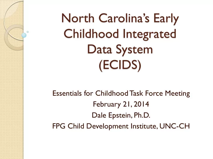 north carolina s early
