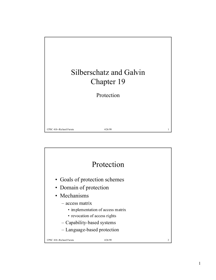 silberschatz and galvin chapter 19
