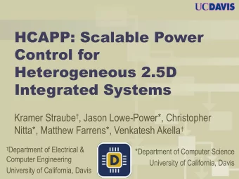 HCAPP: Scalable Power  Control for  Heterogeneous 2.5D  Integrated Systems Kramer Straube  ,