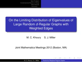 On the Limiting Distribution of Eigenvalues of Large Random d -Regular Graphs with  Weighted Edges