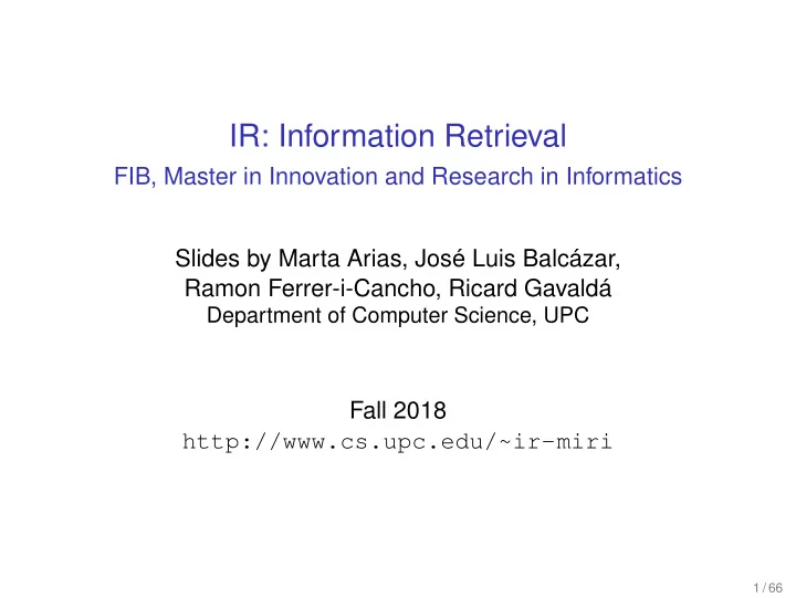 ir information retrieval