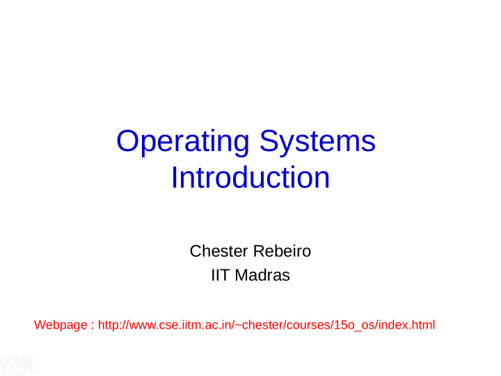 operating systems introduction