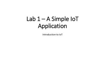 Application  Introduction to IoT  Outline  Objectives  Basic Raspberry Pi  OS Installation