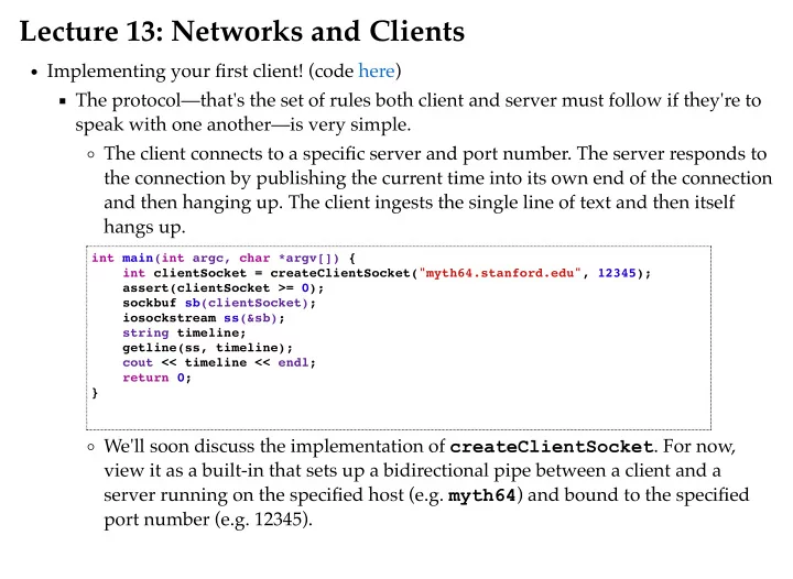 lecture 13 networks and clients