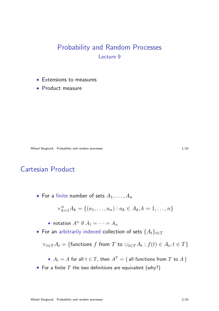 probability and random processes