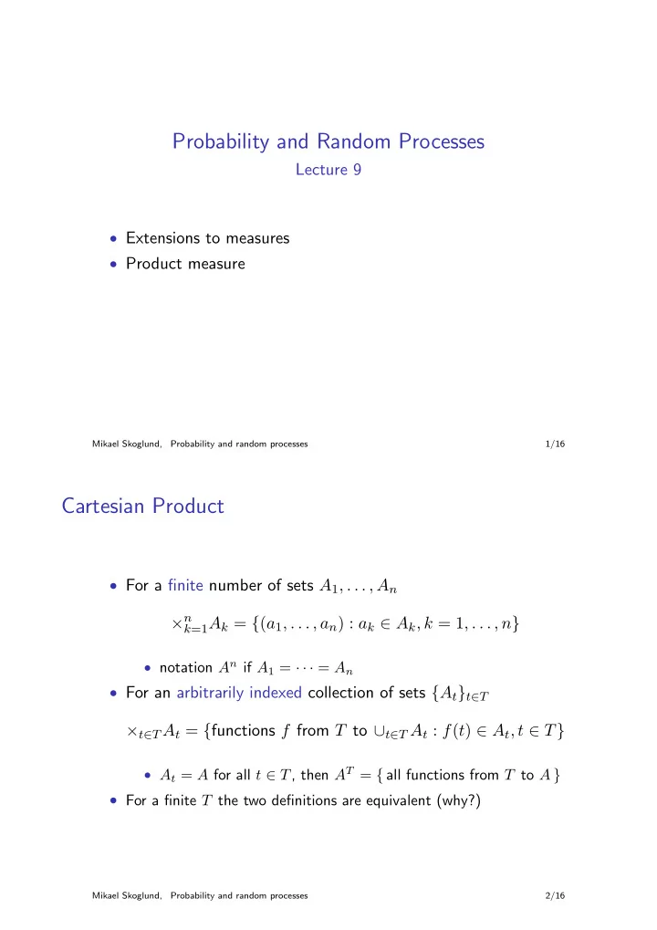 probability and random processes