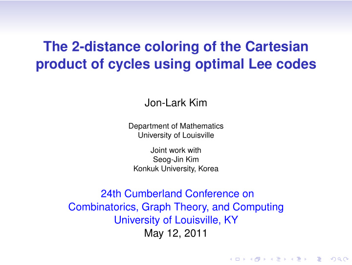 the 2 distance coloring of the cartesian product of