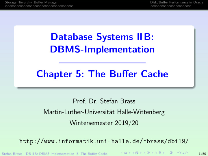 database systems iib dbms implementation chapter 5 the