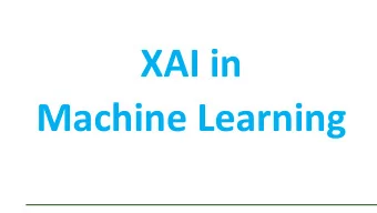 XAI in  Machine Learning  Problems Taxonomy  Explanation by Design  Black Box eXplanation  Example