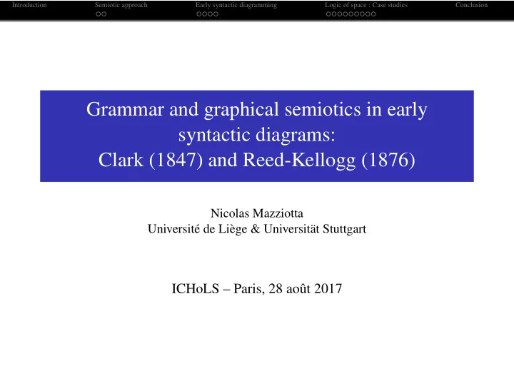 grammar and graphical semiotics in early syntactic