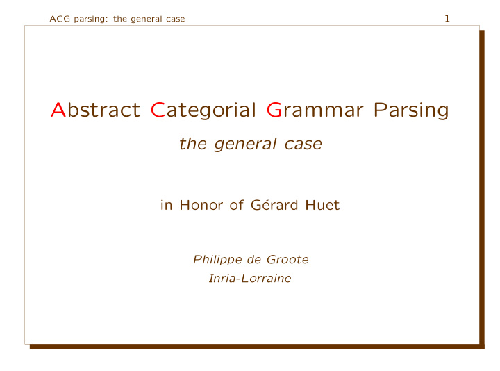 abstract categorial grammar parsing