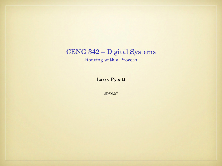 ceng 342 digital systems