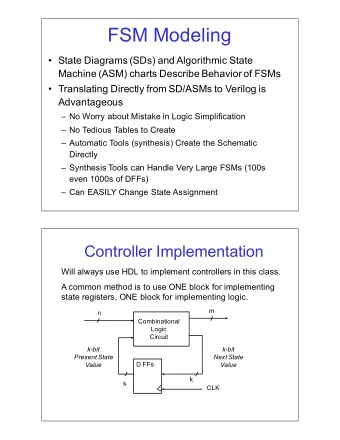 FSM$Modeling   State$Diagrams$(SDs)$and$Algorithmic$State$