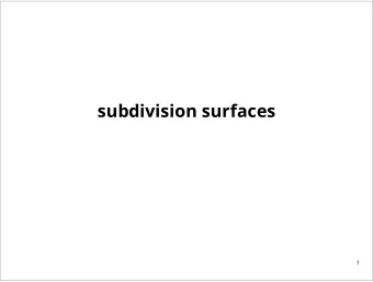 subdivision surfaces  1  subdivision curves  start with a piecewise linear curve  apply recursively