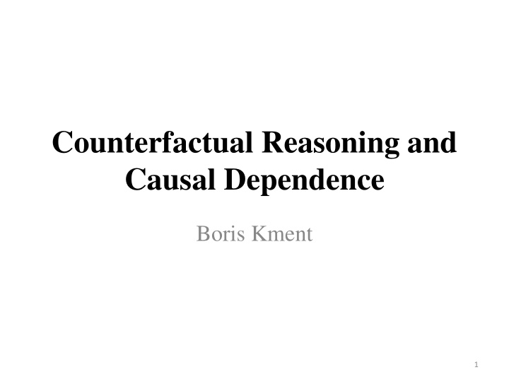 causal dependence