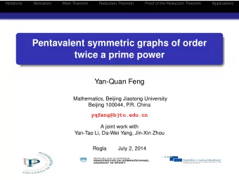 Pentavalent symmetric graphs of order  twice a prime power  Yan-Quan Feng  Mathematics, Beijing