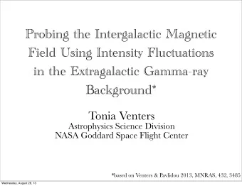 Probing the Intergalactic Magnetic  Field Using Intensity Fluctuations  in the Extragalactic