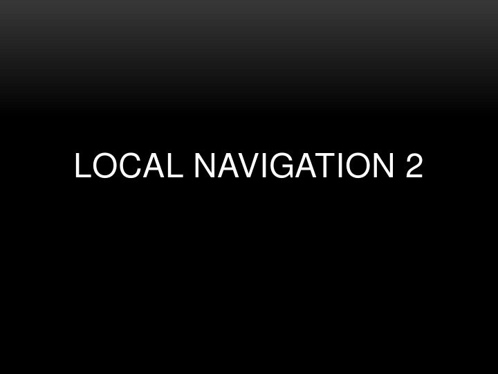 local navigation 2 force based bookkeeping