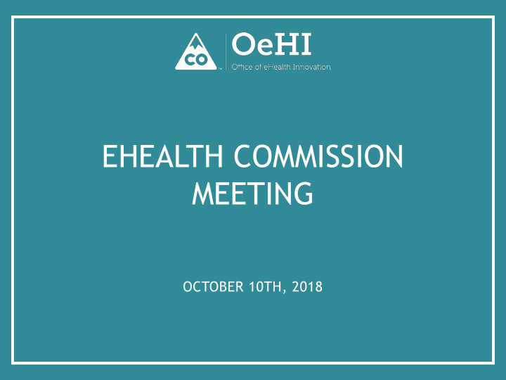 ehealth commission